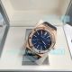 Replica Audemars Piguet Royal Oak 15400 Rose Gold Case Diamond Ring Blue Face (2)_th.jpg